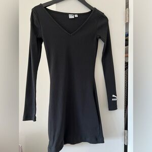 Black ribbed mini dress from Puma